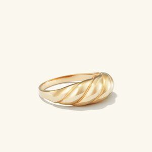 Mejuri Thin Croissant Dôme Ring - 14k Gold - Size 7